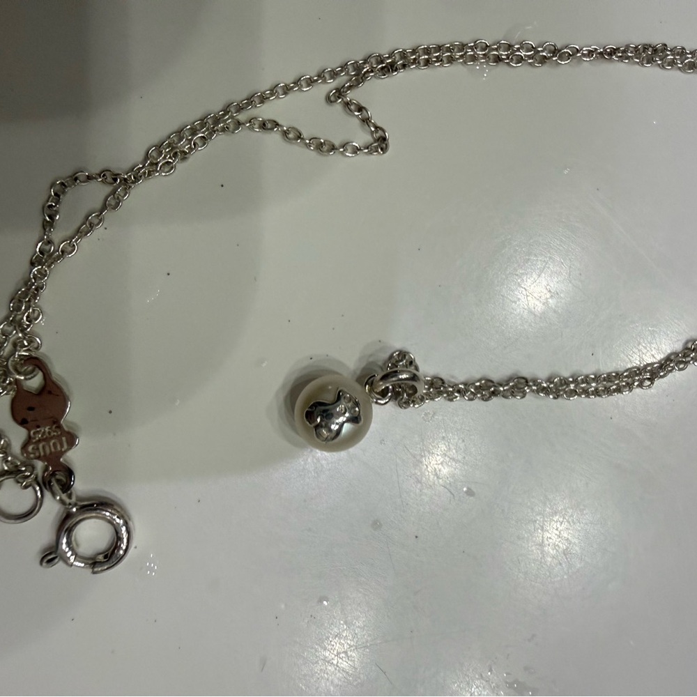 Tous Silver and Pearl Necklace